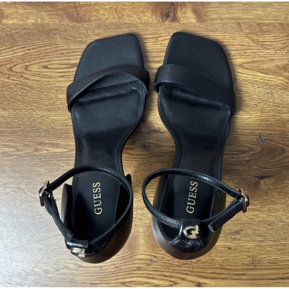 GUESS Women's Yael Ankle Strap Dress Heels Black Size 8 - Picture 5 of 9